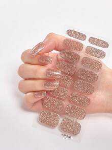 16pcs Colorful Glitter Nail Stickers, Waterproof & Long-Lasting, 3D Onion Powder Hot Stamping Nail Art Stickers, Suitable For Daily Use, Gifts And Parties - Multicolor - View 10