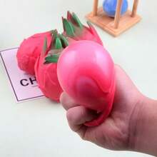 Ultra-Realistic Pitaya Squishy Toy, Soft TPR Slow Rebound Dragon Fruit Squeeze Toy, Non-Sticky Food-Shaped Stress Relief Fidget Toy, Anxiety Relief For Office & School - Multicolor - View 7