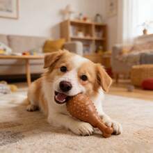 Chicken Leg Chew Toy, Suitable For Small To Medium-Sized Dogs, Made Of Bamboo Fiber And Nylon, A Durable And Chew-Resistant Pet Toy Designed For Dogs With Strong Chewing Habits - ngẫu nhiên - Xem 3