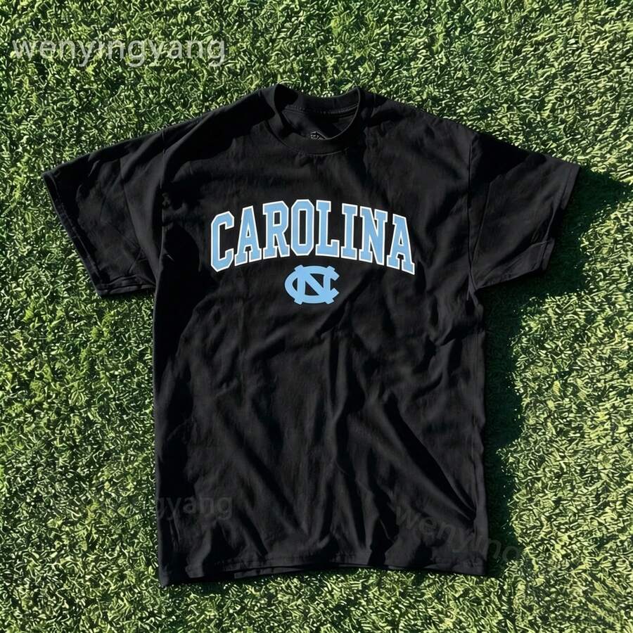 Summer New Printed Short Sleeve Tops, Vintage Gators Shirt, Carolina Team Shirt, Sports Teams Collection, Team Pattern Series Tops, Gift For Fans-L91 - 黑色2 - 查看 1