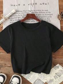Limited Edition Women's Fashion T-Shirt With Van Gogh's Starry Night And Cityscape Design - Short Sleeve Crew Neck, Casual, Breathable And Stretchy Fabric, Machine Washable, Suitable For Spring, Summer, Autumn, Artistic Casual Wear, Blank Holiday Design. New Loose And Versatile Top. Lightweight Cotton - 黑色 - 查看 4