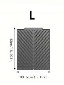 Tapis de séchage en silicone avec bord extra large - Tapis de drainage pour plan de travail de cuisine antidérapant pour assiettes, bols, ustensiles | Égouttoir flexible résistant aux odeurs - B - Voir 13