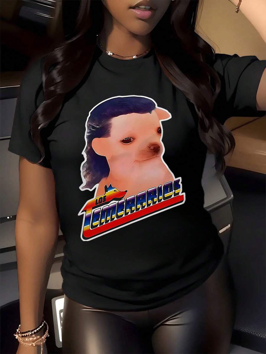 Figura colorida que representa la fuerza de la música y la pasión expresada con tonos vibrantes evocando energía y libertad camiseta de mujer moderna para uso casual elegante y cómoda - Negro - Ver 1