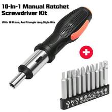 Bộ tua vít có tay cầm 11 chi tiết, bộ dụng cụ tua vít có tay cầm 10 trong 1, bộ tua vít gia đình - Bao gồm 10 chi tiết và mũi vít cán dài hình tam giác, thích hợp cho các dụng cụ sửa chữa. - Bộ tua vít có tay cầm xoay 11 chi tiết - Xem 8