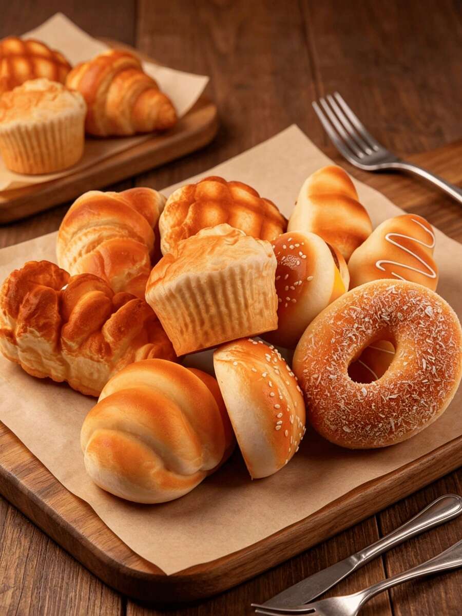 Đồ chơi bánh mì dứa mềm mại và đàn hồi - Đồ chơi giảm căng thẳng mềm mại, đàn hồi chậm, phù hợp cho thanh thiếu niên và người lớn. - A - Xem 1