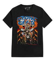 Steve Austin Stone Cold  Wrestler T-Shirt 12 - Black - View 1