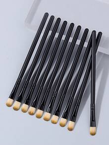 Bộ 10 cọ tán phấn mắt, cán đen, lông mềm mại, dễ tán phấn mắt, thích hợp cho trang điểm mắt chuyên nghiệp và hàng ngày. - màu đen - Xem 4
