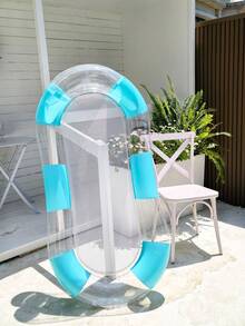 Sequin Striped Inflatable Floating Lounger With Backrest, Thick Adult Floating Bed Water Hammock - Multicolor - View 9