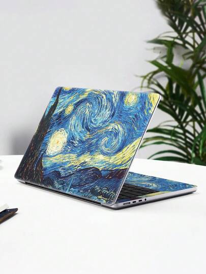 ملصقات جلد كمبيوتر محمول 2 قطعة بمقاس 15.35*10.63 بوصة، مناسبة لأجهزة HP وApple وCompaq بحجم 15.6 بوصة إلى 16 بوصة، طباعة نمط DIY مقاومة للخدش وواقية