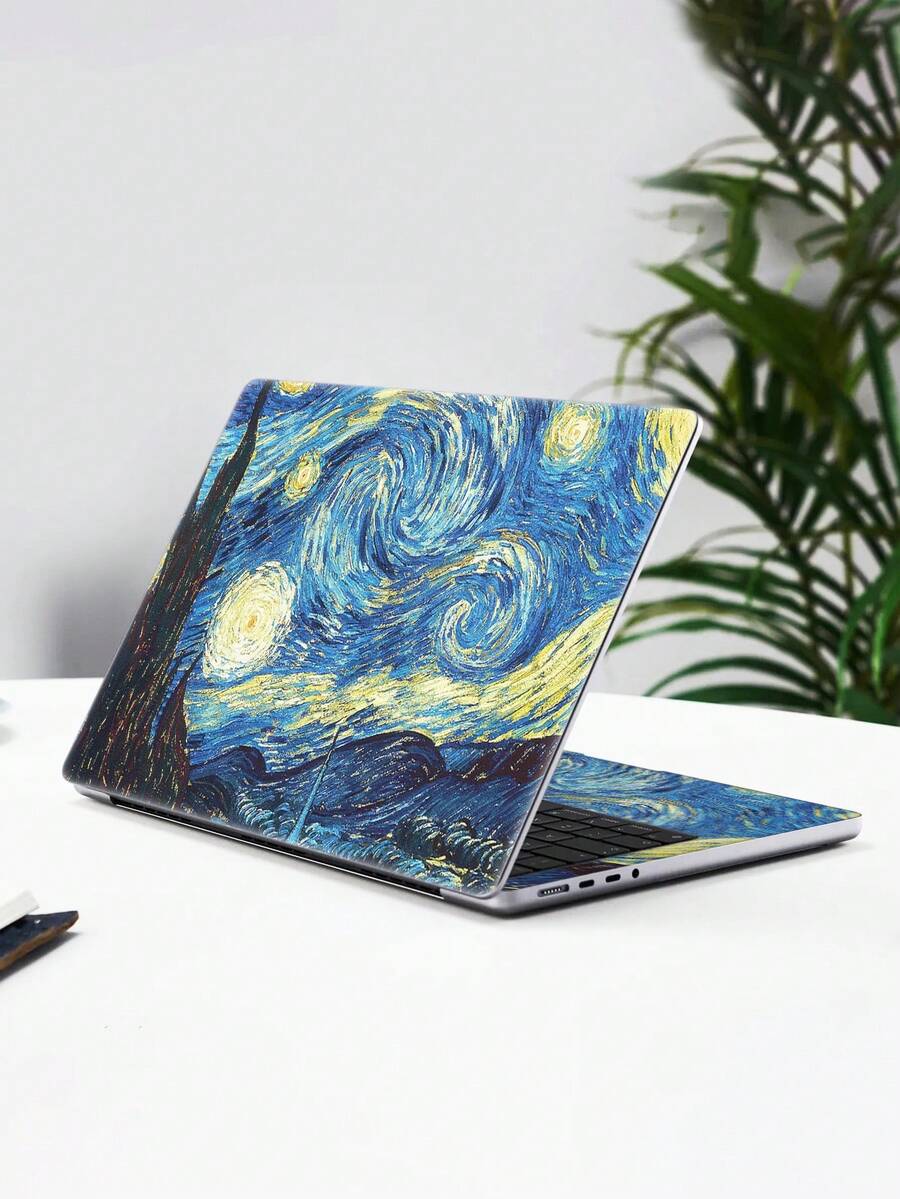 2 miếng dán trang trí laptop kích thước 15.35*10.63 inch, phù hợp với HP, Apple, Compaq, laptop 15.6 inch-16 inch, họa tiết in, tự dán, chống trầy xước. - Xem 1