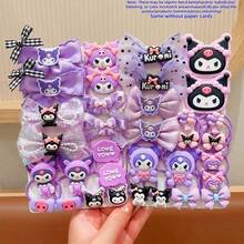 This 18-Piece Sanrio Women's Hair Clip Set Includes Butterfly Hair Clips, Daily Side-Swept Bangs Clips, Bangs Clips, And Alligator Hair Clips, Designed With Bow And Hello Kitty Cartoon Patterns, A Simple And Practical Daily Hair Accessory Set. - Multicolor - View 4