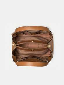Kate Spade KS KNOTT Shoulder Bag For Women With Adjustable Strap And Large Capacity Bucket Bag - Brown - View 3