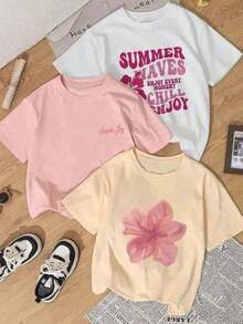 Prenda individual, no un conjunto de 1 piezas, Set de 1 camisetas de manga corta para mujer estilo retro americano, diseño con estampados de nombres de ciudades, suaves al tacto cómodas y versátiles, elige 1 de 3 modelosAdecuado para la Semana Santa y la PascuaAdecuado para la Semana Santa y la Pascua,¡Viva México! Puro Algodón - Albaricoque - Ver 3