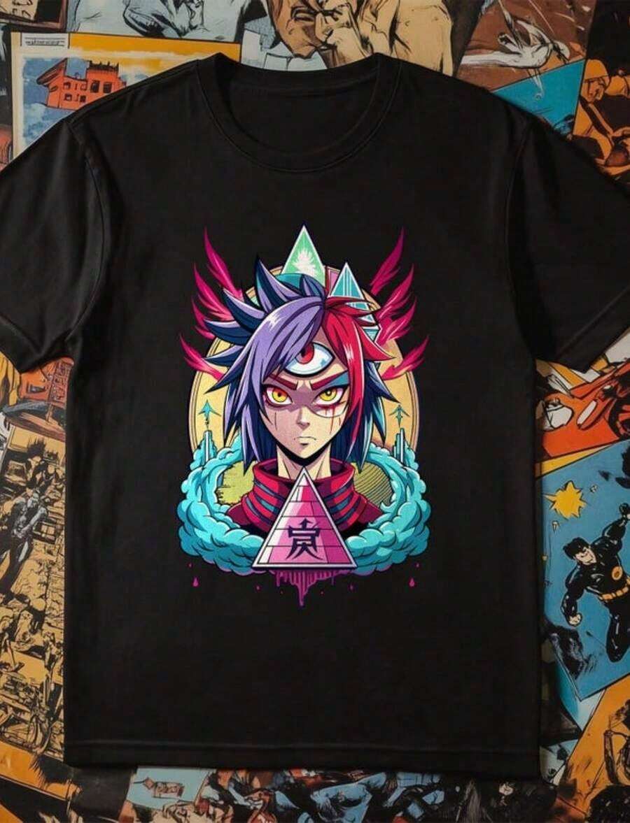 Men T-Shirts - 黑色 - 查看 1