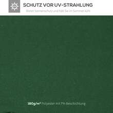 Roof Replacement For 3x3m Pavilions, In Water-Repellent Anthracite Grey Polyester, For Metal And Garden Pavilions - Dark Green - View 5