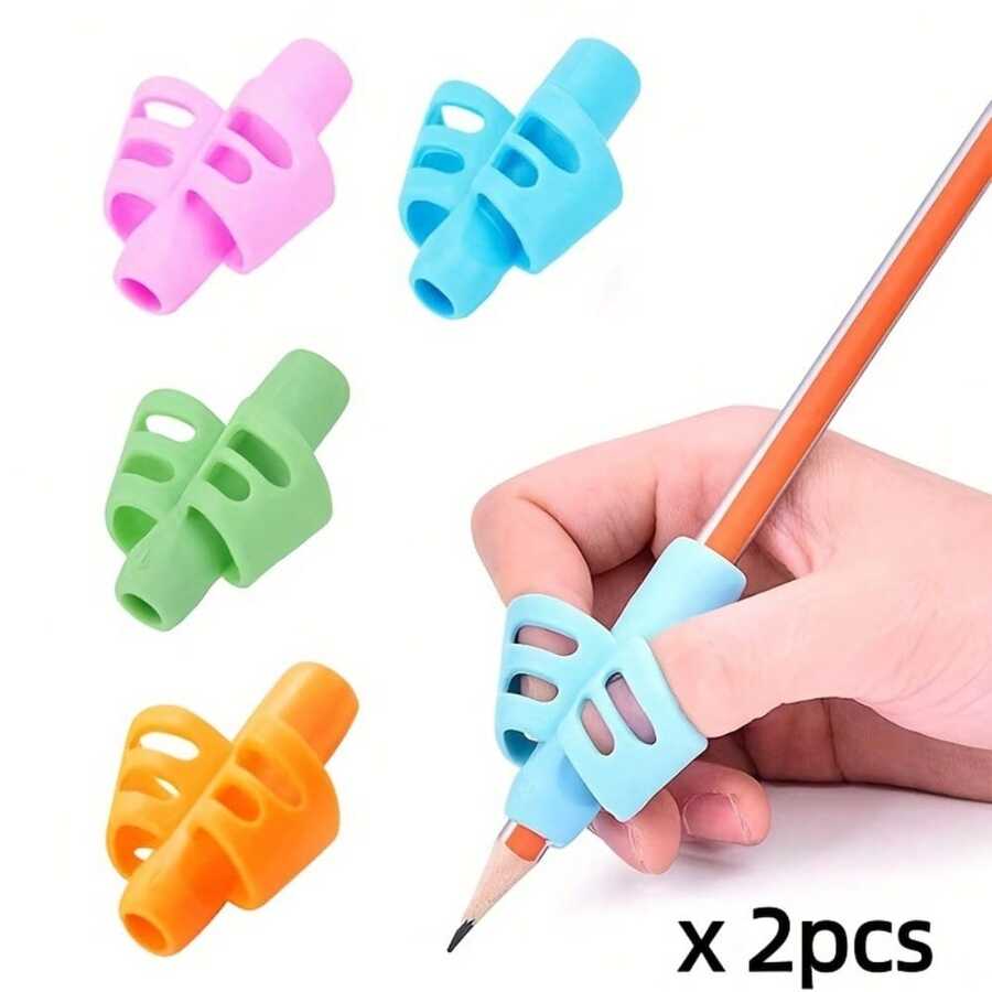 1pc/2pcs/4pcs Ergonomic Pen Grip, Used For Writing Posture Correction - Colorful Training Tool, Children's Pen Grip Suitable For Left/Right Handed Adults And People With Special Needs, Compatible With Pencils, Pens, Watercolor Pens - Pen Grip - View 1