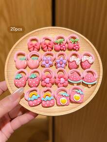 20pcs Assorted Cute Cartoon Style Hair Ties, Suitable For Daily Use Hair Accessories,Travel,Birthday - Multicolor - View 4