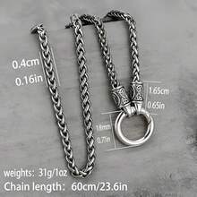1pc Dragon Bone Pendant Necklace, Fashionable New Item. Suitable For Daily Wear, Also Can Be Used As A Gift. - 1pc - View 3