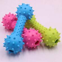 1pc TPR Pet Toy With Spiky Dumbbell For Small & Medium Dogs, Durable Chew Toy With Sound, Suitable For Dogs And Cats - Multicolor - View 1