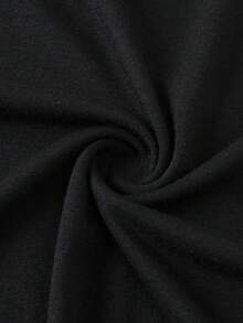 Camiseta de Cuello Redondo para Mujer de Talla Grande con Estampado de Calaveras y Cerezas - Primavera-Verano - Básica y Versátil - Negro - Ver 5