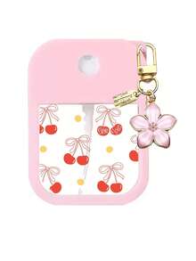 1/2pcs Summer Floral Pattern Cosmetic Bottles With Flower Pendant Keychain And Silicone Protective Case, Perfume Spray Bottle, Card Holder, Hand Wash Refillable Bottle, Reusable Containers For 30ml - View 12