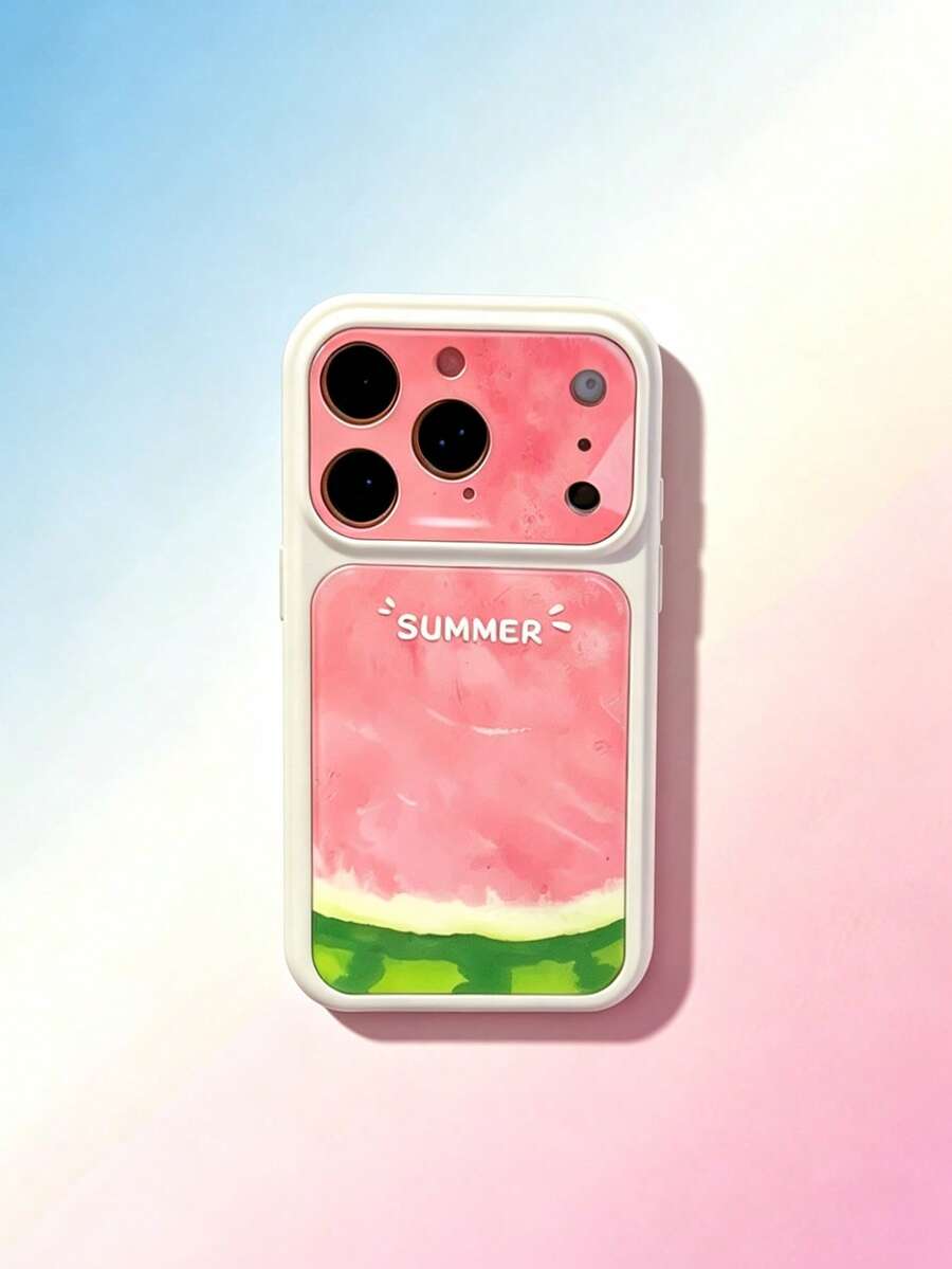 1 chiếc ốp lưng điện thoại hình dưa hấu mùa hè, tương thích với iPhone 16, 17 Pro Max, sáng tạo, tươi mới, cá tính, độc đáo, thanh lịch, chống rơi vỡ. - Đỏ - Xem 1
