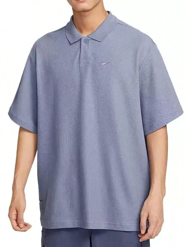 Nike CLUB POLO OS GCEL Comfortable And Breathable Sports Casual Men's Polo Short-Sleeve T-Shirt - Dusty Blue - View 1