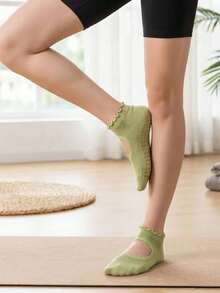 1/4 đôi tất nữ thoáng khí bằng lưới, tất tập yoga, pilates, tất cổ chân, tất thể thao, tất đi thuyền, mùa thu - Nhiều màu - Xem 5