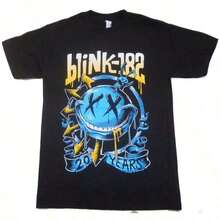 2024 Blink 182 Short Sleeve T-Shirt, Blink 182 One More Time T-Shirt, Clothing For Teens And Girls, T-Shirts For Boys And Girls, Clothing For Young Girls, Matching Family Sets, Anime Clothing, Gift For Boys And Girls, 100% Cotton. - 黑色 2 - 查看 6