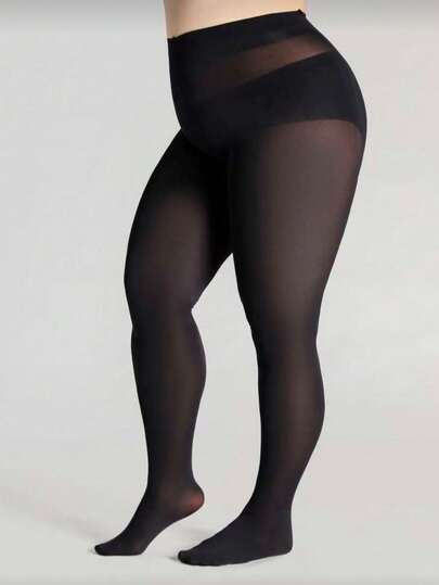 1 Pair Dark Color Pantyhose, Sexy Skinny Tights