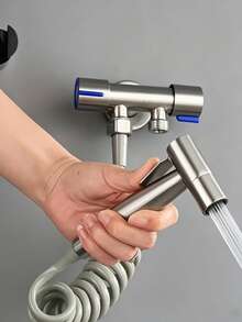 304 Stainless Steel Dual Control Angle Valve, 1 Inlet 2 Outlet Washing Machine Dual Outlet Faucet, 3-Way Valve, 1 Inlet 2 Outlet Dual Control Toilet And Washing Machine Angle Valve, G1/2 Interface, Suitable For Kitchen, Bathroom, Laundry Room And Home Bathroom, Essential Modern Home Accessory, Ideal Choice For Holiday Gifts And Home Renovation - Multicolor - View 5