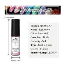 MSRUIOO 5ml Gel Kuku Platinum Flash Liner Kepadatan Tinggi - Gel Lukis Seni Kuku Super Mengkilap untuk Desain Garis Kuku - MultiWarna - View 6