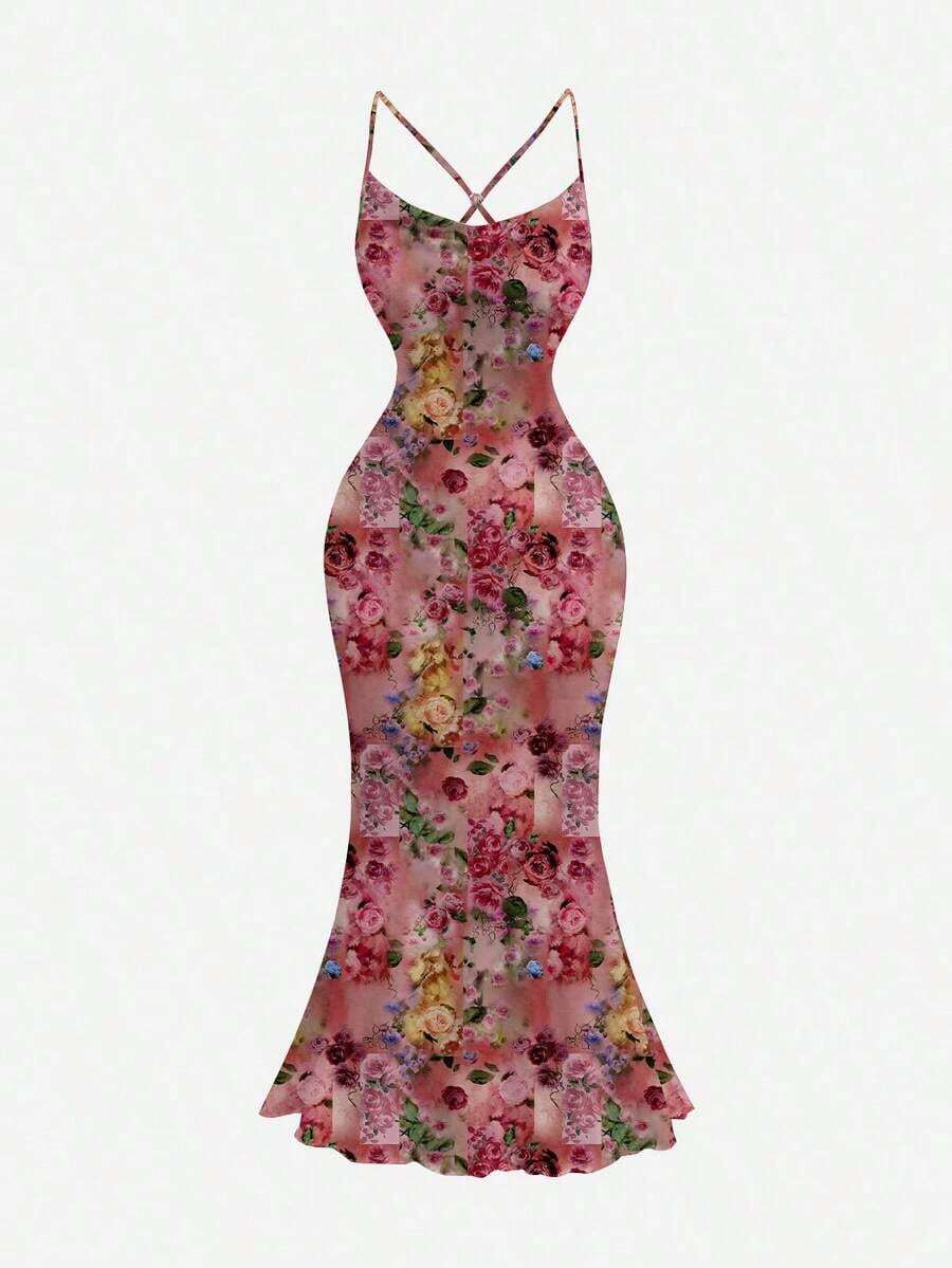 Vestido con cuello drapeado para mujer, ropa de otoño, vestido de mujer para San Valentín, vestido de baile de máscaras, vestidos elegantes para mujer - Multicolor 2 - Ver 1