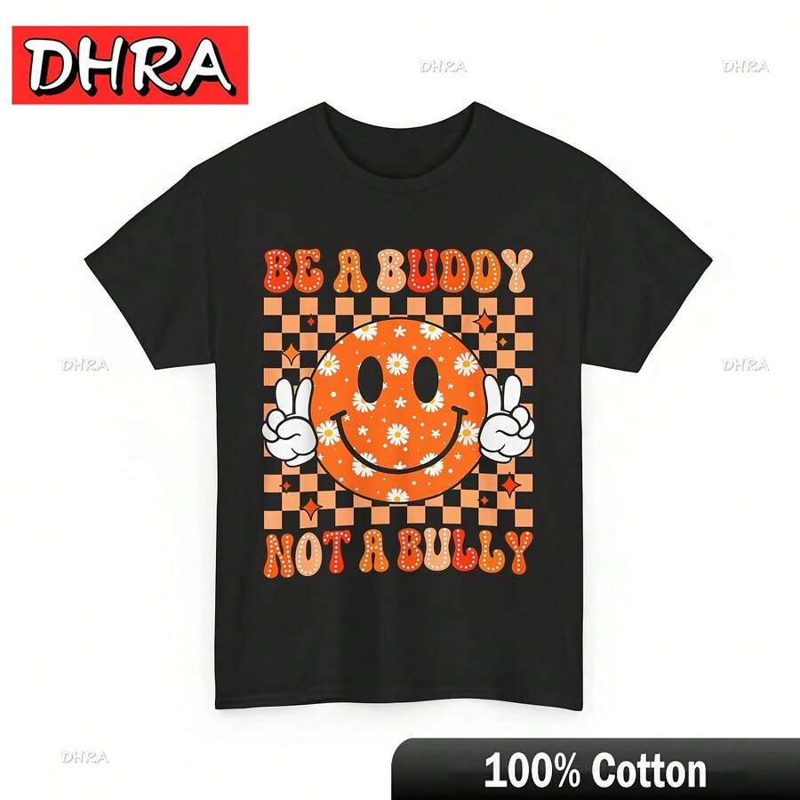 Be A Buddy Not A Bully Unity Day-Camiseta naranja anti bullying para niños, ropa clásica minimalista oluda, días informales Y2K - forma - Ver 1