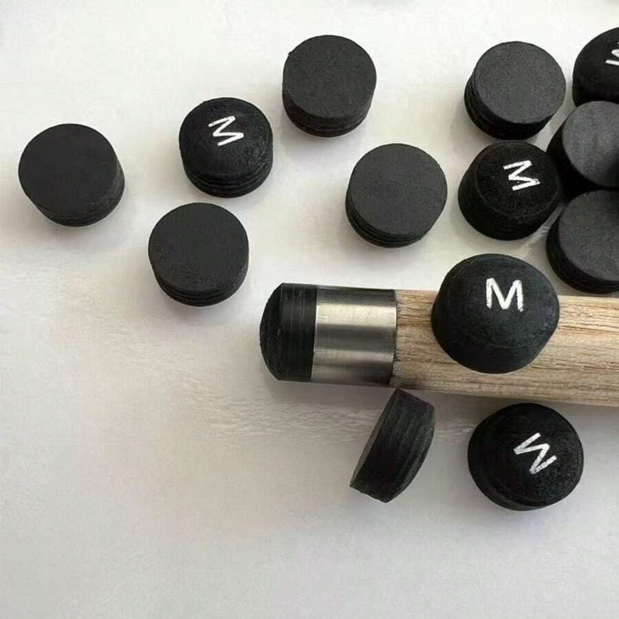 1 Piece 11 & 14mm Multi-Layer Billiard Cue Tips, High-Class 6-Layer Pigskin Pressing, Handmade Tip, Professional Snooker & Pool Cue Tips, Billiard Supplies