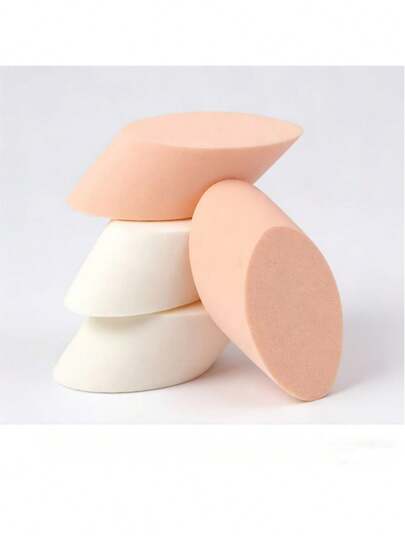 Dual-Color Dry & Wet Angled Makeup Sponge, Unique Angled Cotton Multi-Functional Easy To Apply, Suitable For BB Cream, Won't Damage Skin Or Absorb Powder, Makeup Sponge