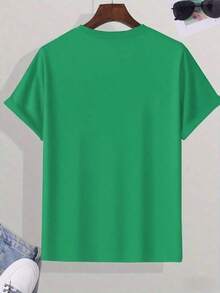 Funny Shamrock Design T-Shirt For Irish Drinking Day. St. Patrick's Day Blouses For Women > Shirt - Green - View 2