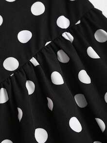 Vestido casual de mujer con cuello de barco, sin mangas, con estampado de cuadros, espalda descubierta, contraste de color, lazo en la cintura y silueta evasé, para primavera/verano - Negro - Ver 3