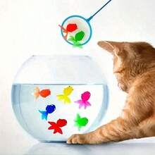 16pcs Realistic Soft Rubber Goldfish Toys, Suitable For Indoor/Outdoor Water Games, Summer Party Decor & Supplies, No Battery Required (Random Colors) - Multicolor - View 2