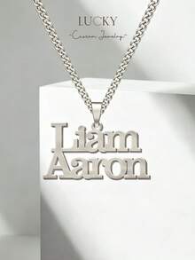 Minimalist Style Rhinestone Engraved Men's 18K Necklace Twisted Rope Personalized Necklace Perfect Gift For Women Customizable Minimalist Daily Style, Product Includes Gift Box, Valentine's Day Gift, Birthday Gift, Father's Day Gift, Daily Gift - Style 1 - View 11