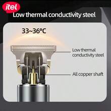 Itel ITR-35 Intelligent Digital Display Electric Shaver, Titanium T-Blade, Zero Gapped Close Shave, 7000 Rpm Powerful Motor, Cordless Type-C Rechargeable, All-Metal Body Design, Fashion Luxurious Grooming Kit - View 8