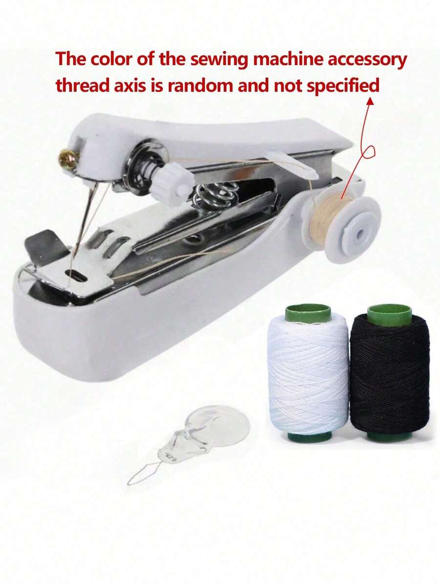 Portable Mini Sewing Machine, Handheld Manual Simple Sewing, Household Portable Tailor Machine, Small Sewing Machine, Micro Manual Sewing Machine, One-Piece Quick Sewing, Portable Sewing Machine, Multi-Functional Creative Sewing Machine - Random Style - Multicolor - View 1