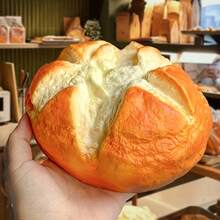 1 Piece Of Squishy Bread Toy With A Large Slit, Slow-Rebound Bread, Soft Slow-Toy, Fluffy Bread Toy, Realistic Bread Toy, Ultra-Soft Milk-Scented Toy, Simulated Food Bread Dessert Decoration Toy - Màu vàng - Xem 10