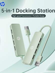 HP DHC-CT100D 四合一 Type-C 扩展坞，支持 4K HDMI 投影、PD 快充、USB 2.0 集线器适配器，兼容苹果 MacBook 和所有 Type-C 笔记本电脑，玫瑰金 - 查看 2