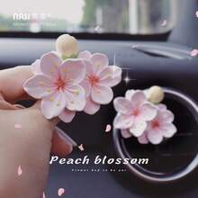 AD Niche Tulip Bow Decor Elegant Floral Car Air Vent Clip Accessory - one-size - View 4