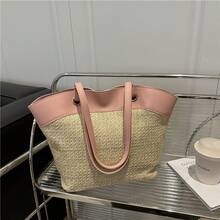 BV Bottega Small Andiamo Bolso de mujer tejido a mano de cuero genuinoBolsodebolso de manotipocuboconpatróntejidoparamujer,bolsodemarca,elegantebolsodemanoparaseñorabolsaderegaloexquisita,bolsodebolso de manodelujoparamujer,bolsocruzadodemodaparamujer,adecuadoparachicas,estudiantesnivel universitariodamasdeoficina,madresdemedianaedadparausodiario,comprasoficina,clase,reuniones,citas,actividadesalairelibretambiénunregaloidealparamujeres2026 Nuevo Bolso de Hombro Tipo Cesta Simple, Casual y a la Moda, Estilo Vintage de Verano para Mujer, Ideal para Vacaciones en la Playa - Caqui negro - Ver 6