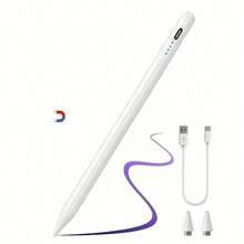 Stylus Pen Compatible For IPad/Android Phone Tablet, Smooth Writing, Fast Charging, High Precision High Sensitivity Capacitive Pen, For IOS Tablet, Universal For 95% Of Touchscreen Devices On The Market, (Includes 2 Replacement Tips, Type-C Charging Cable) Capacitive Stylus Pen, Office Workers, Professionals - Multicolor - View 2