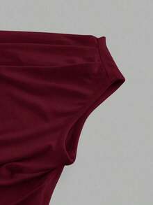 Set de 2 blusas con hombros descubiertos y volantes de unicolor, nueva ropa de verano versátil y a juego para mujer, rosa y blanco - Multicolor 5 - Ver 3
