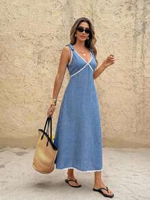 Women Midi Dresses - Blue Lake - View 3