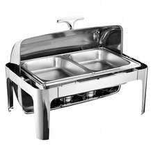 9L Stainless Steel Chafing Dish Large Capacity Food Warmer Container With Lid UK - Como se muestra - Ver 4